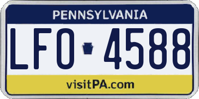 PA license plate LFO4588