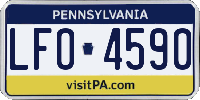 PA license plate LFO4590
