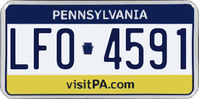 PA license plate LFO4591
