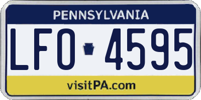 PA license plate LFO4595
