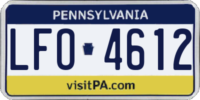 PA license plate LFO4612