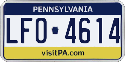 PA license plate LFO4614
