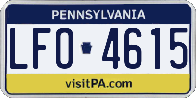 PA license plate LFO4615