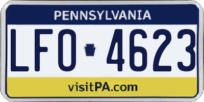 PA license plate LFO4623