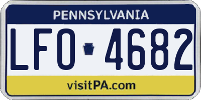 PA license plate LFO4682