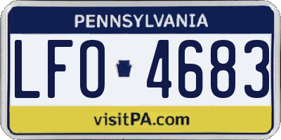 PA license plate LFO4683