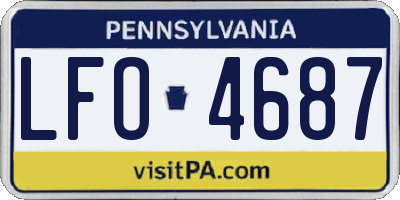 PA license plate LFO4687