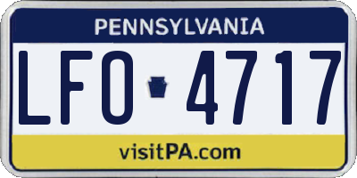 PA license plate LFO4717