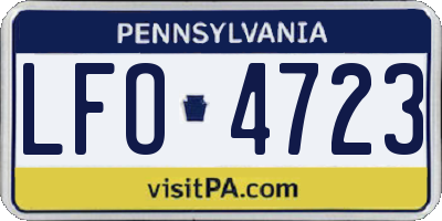 PA license plate LFO4723