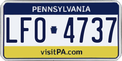 PA license plate LFO4737