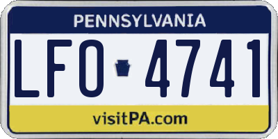 PA license plate LFO4741