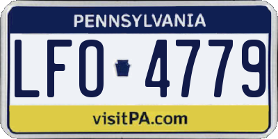 PA license plate LFO4779