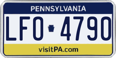 PA license plate LFO4790