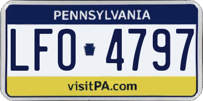 PA license plate LFO4797