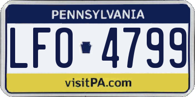 PA license plate LFO4799