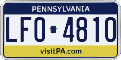 PA license plate LFO4810