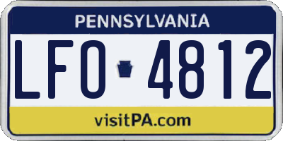 PA license plate LFO4812