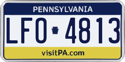 PA license plate LFO4813