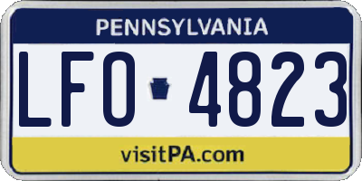 PA license plate LFO4823