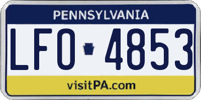 PA license plate LFO4853