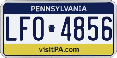 PA license plate LFO4856