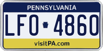PA license plate LFO4860