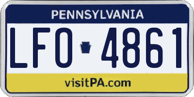 PA license plate LFO4861