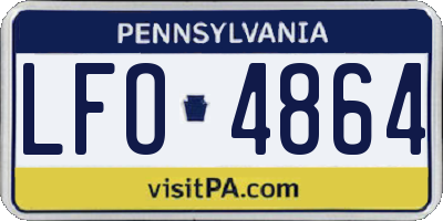 PA license plate LFO4864