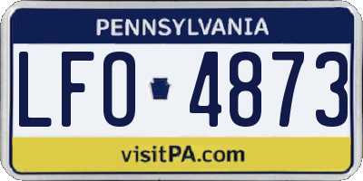 PA license plate LFO4873