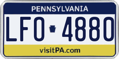 PA license plate LFO4880
