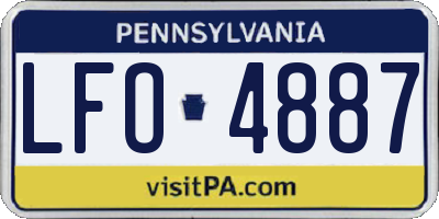 PA license plate LFO4887