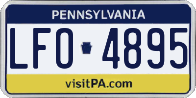 PA license plate LFO4895