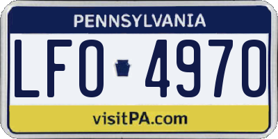 PA license plate LFO4970