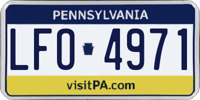 PA license plate LFO4971