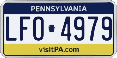 PA license plate LFO4979