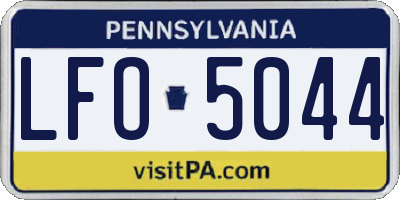 PA license plate LFO5044