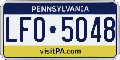 PA license plate LFO5048