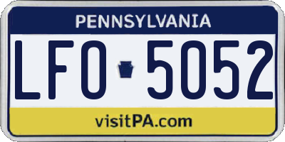 PA license plate LFO5052