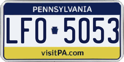 PA license plate LFO5053