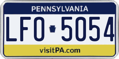 PA license plate LFO5054