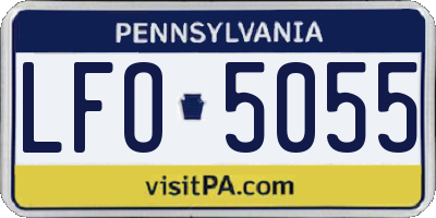 PA license plate LFO5055