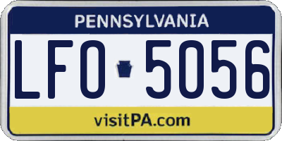 PA license plate LFO5056