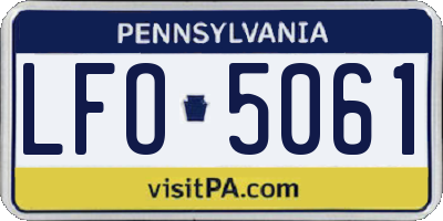 PA license plate LFO5061