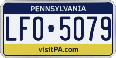 PA license plate LFO5079