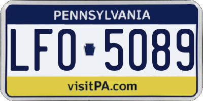 PA license plate LFO5089