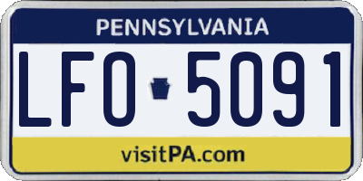 PA license plate LFO5091