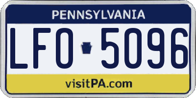 PA license plate LFO5096