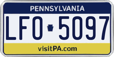 PA license plate LFO5097