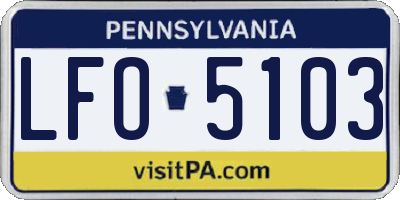 PA license plate LFO5103