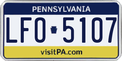 PA license plate LFO5107